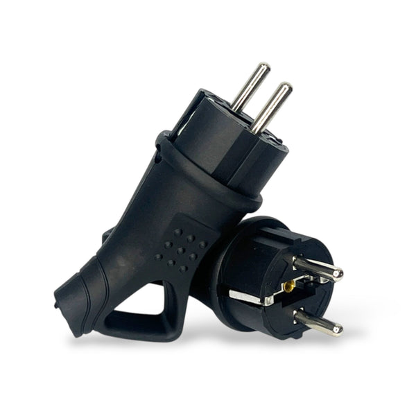 Heavy-Duty European Power Plug – Schuko Type, Black