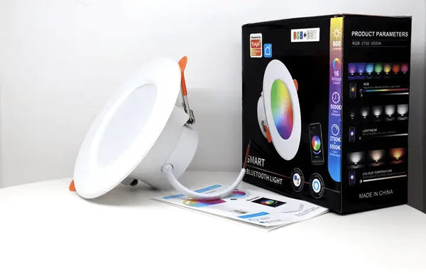Smart Bluetooth RGB+CCT Downlight – Voice & App Controlled