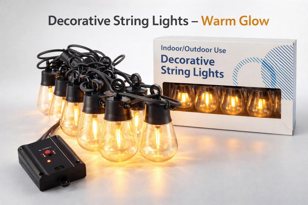 Decorative String Lights – Warm Glow (Indoor &amp; Outdoor)