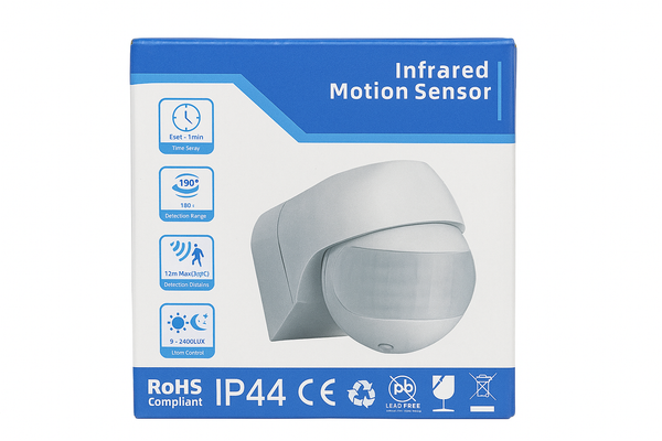 Infrared Motion Sensor – 180° IP44 Rated