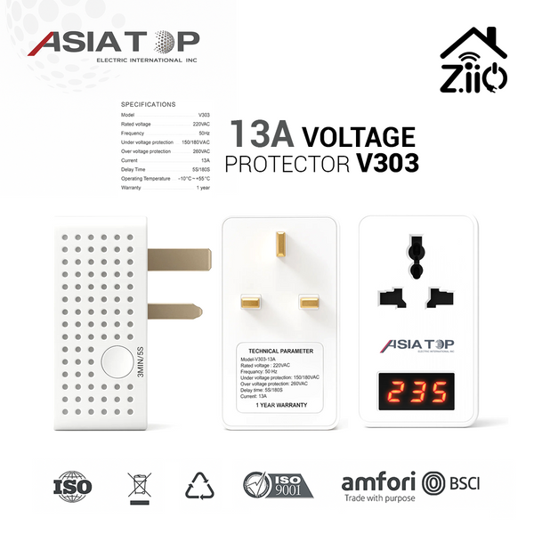 Asia Top V303 – 13A Voltage Protector