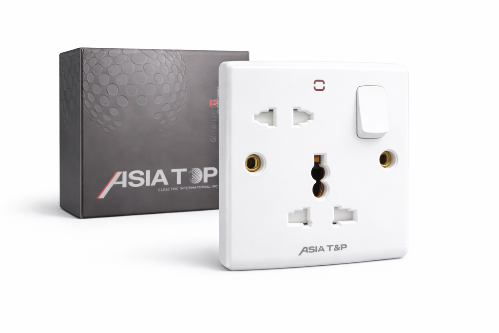 ASIA TOP Universal Electrical Wall Socket with Switch