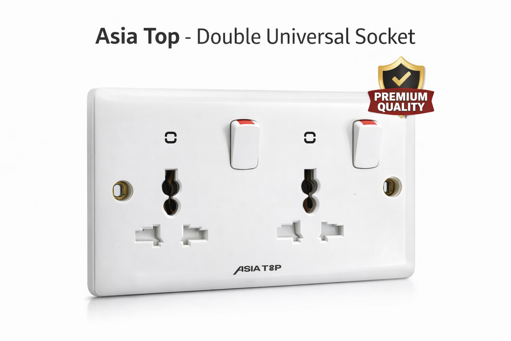 ASIA TOP Universal Power Socket with Dual Switches