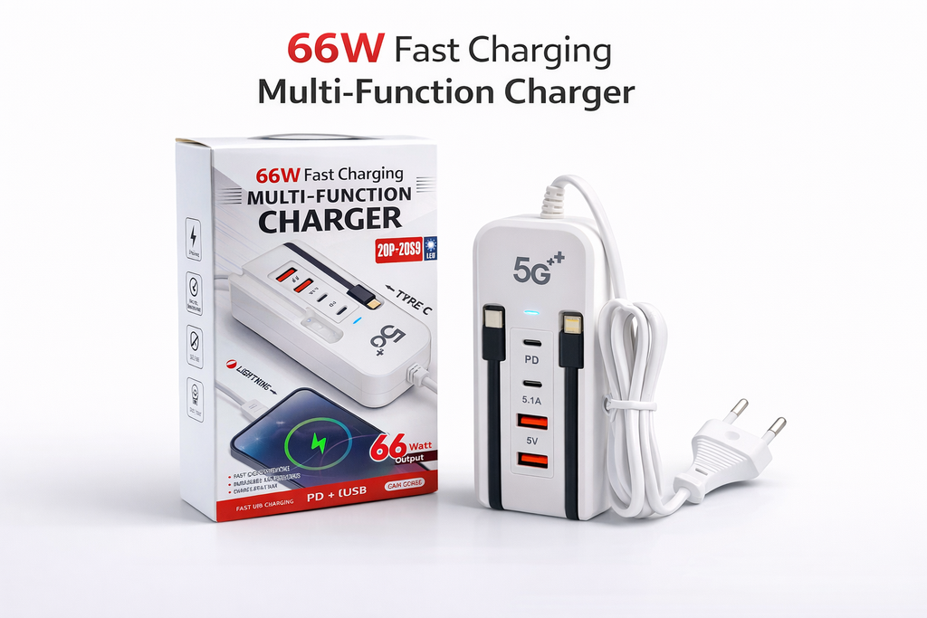 Multi-Function Fast Charger with PD & QC Ports – 5G Technology