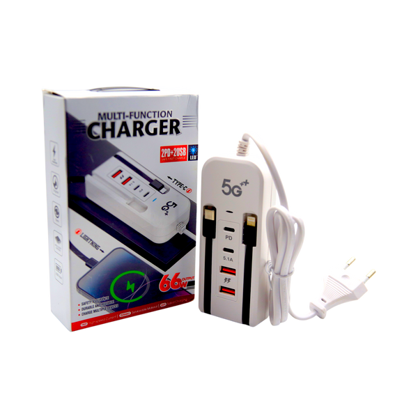 Multi-Function Fast Charger with PD & QC Ports – 5G Technology