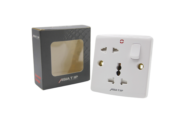 ASIA TOP Universal Electrical Wall Socket with Switch