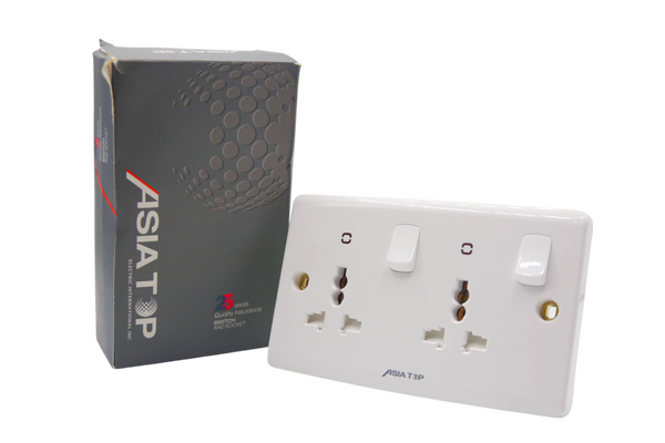 ASIA TOP Universal Power Socket with Dual Switches